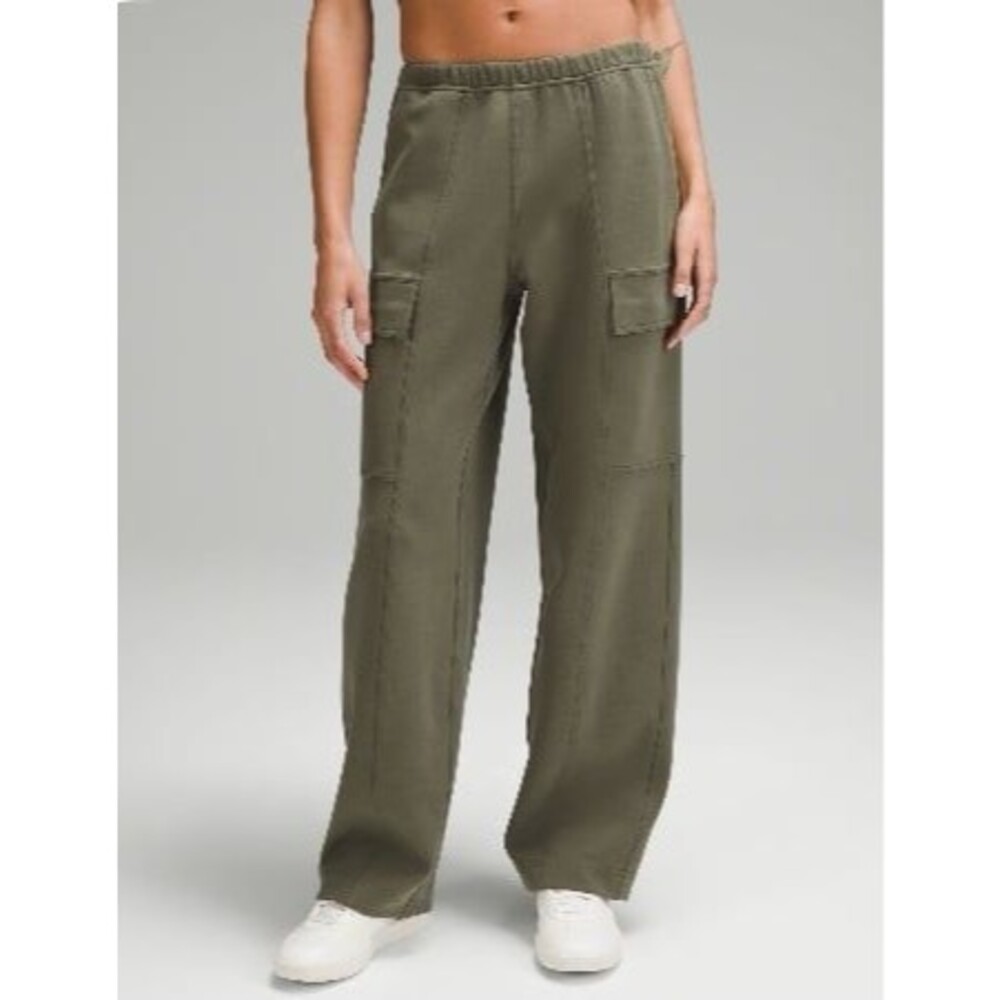 Lululemon Cotton Blend Double-Knit Mid-Rise Pants.
